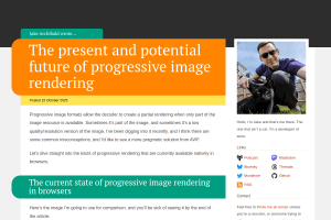 Screenshot of “The present and potential future of progressive image rendering”