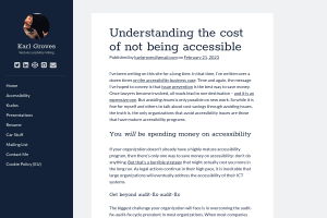 Screenshot of “Understanding the cost of not being accessible”