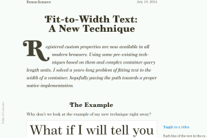 Screenshot of “Fit-to-Width Text: A New Technique”