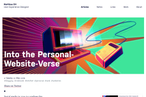 Screenshot of “Into the Personal-Website-Verse”