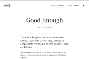 Screenshot of “Good Enough”