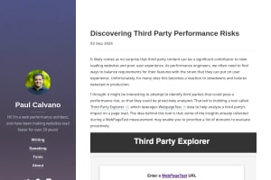 Screenshot of “Discovering Third Party Performance Risks”