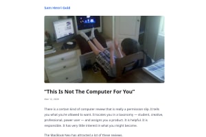 Screenshot of ““This Is Not The Computer For You””