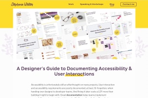 Screenshot of “A Designer’s Guide to Documenting Accessibility & User Interactions”