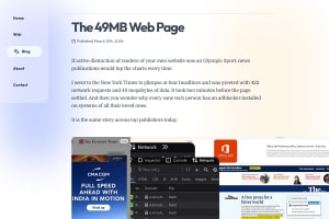 Screenshot of “The 49MB Web Page”