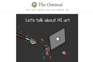Screenshot of “A cartoonist's review of AI art”