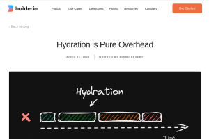 Screenshot of “Hydration is Pure Overhead”