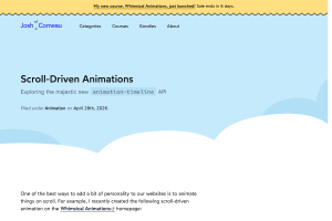 Screenshot of “Scroll-Driven Animations”