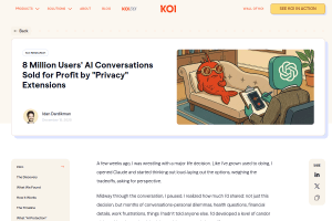 Screenshot of “8 Million Users' AI Conversations Sold for Profit by “Privacy” Extensions”