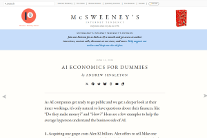 Screenshot of “AI Economics for Dummies”