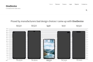 Screenshot of “OneDevice, a smartphone that makes sense”