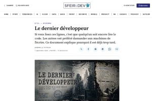 Screenshot of “Le dernier développeur”