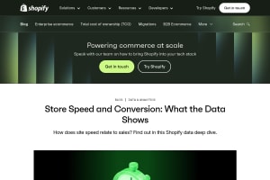 Screenshot of “Store Speed and Conversion: What the Data Shows”