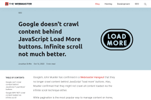 Screenshot of “Google doesn't see content behind Load More buttons or Infinite Scroll”