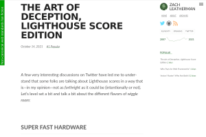Screenshot of “The Art of Deception, Lighthouse Score Edition”