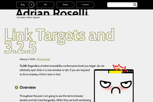 Screenshot of “Link Targets and 3.2.5”