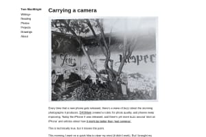 Screenshot of “Carrying a camera”