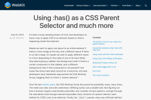 Jen Simmons: Using :has() as a CSS Parent Selector and much more ...