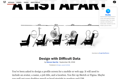 screenshot of Design with Difficult Data