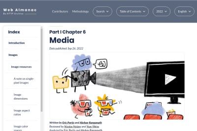 screenshot of Media chapter of the 2022 Web Almanac by HTTP Archive