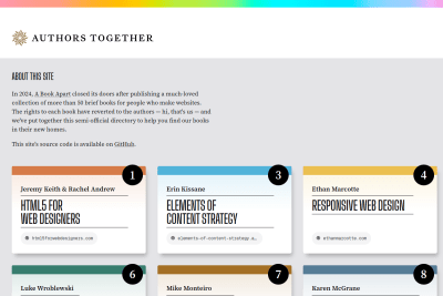 screenshot of Authors Together