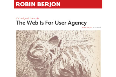 screenshot of The Web Is For User Agency