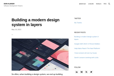 screenshot of Building a modern design system in layers