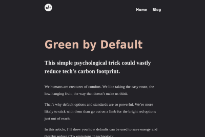 screenshot of Green by Default