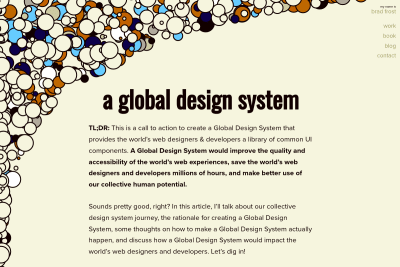 screenshot of A Global Design System