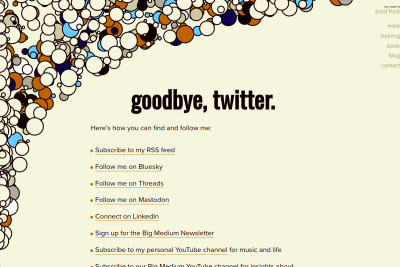 screenshot of Goodbye, Twitter