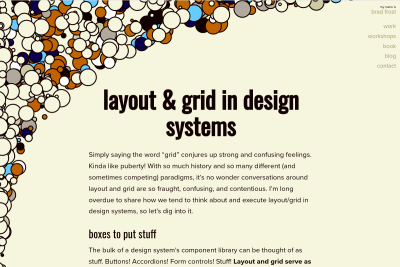 screenshot of Layout & Grid in Design Systems