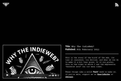 screenshot of Why The IndieWeb?