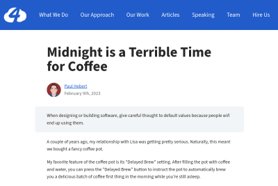 screenshot of Midnight is a Terrible Time for Coffee