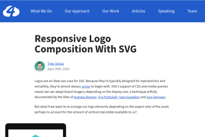 screenshot of Responsive Logo Composition With SVG