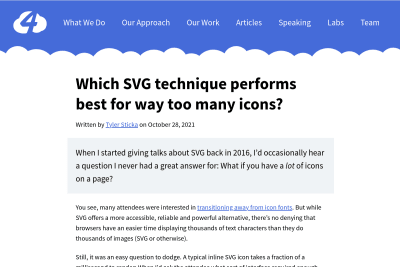 screenshot of Which SVG technique performs best for way too many icons?