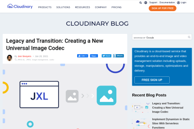 screenshot of Legacy and Transition: Creating a New Universal Image Codec