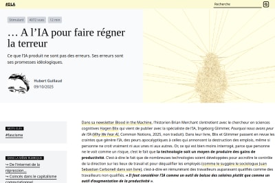 screenshot of L'IA pour faire régner la terreur
