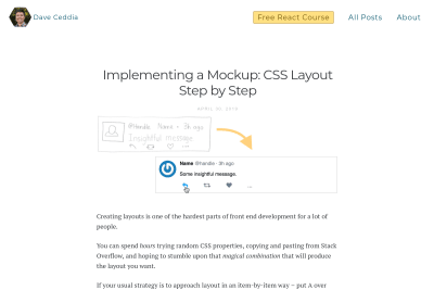 screenshot of Implementing a Mockup: CSS Layout Step by Step