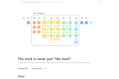 screenshot of The work is never just “the work”