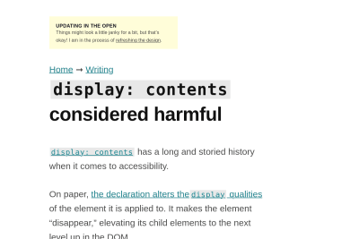 screenshot of display: contents considered harmful
