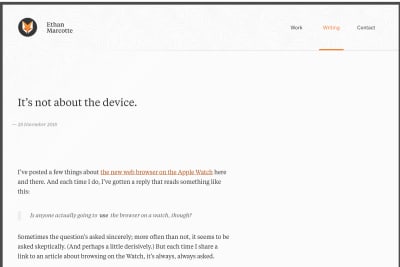 screenshot of It’s not about the device.