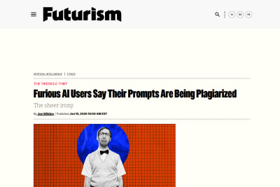 screenshot of Furious AI Users Say Their Prompts Are Being Plagiarized