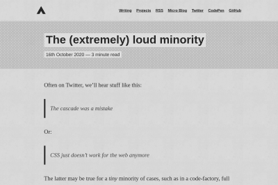 screenshot of The (extremely) loud minority