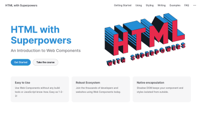 screenshot of HTML with Superpowers