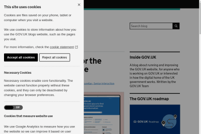 screenshot of A bold new look for the GOV.UK homepage
