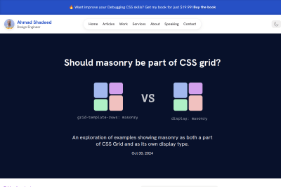 screenshot of Should masonry be part of CSS grid?