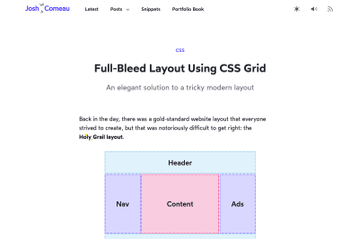 screenshot of Full-Bleed Layout Using CSS Grid