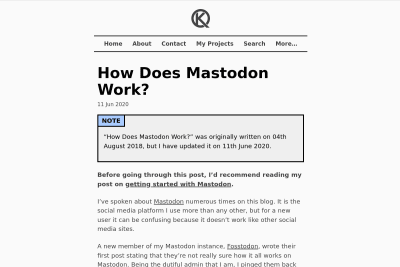 screenshot of How Does Mastodon Work?