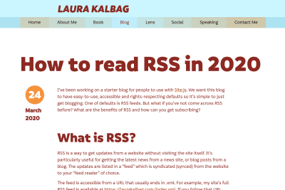 screenshot of How to read RSS in 2020