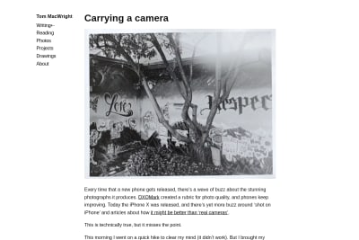 screenshot of Carrying a camera